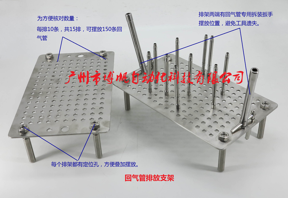 為用戶設(shè)計的回氣管擺放架